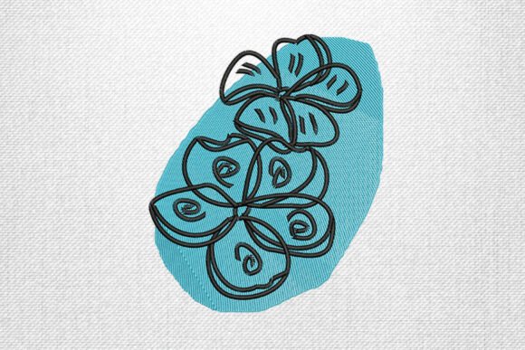 Abstract Floral Outline