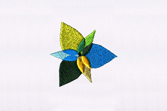 Flowers and Leaves Embroidery Design