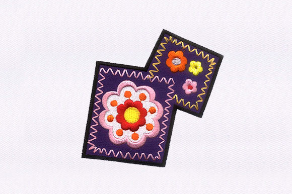 Flowers in Squares: A Thoughtful Embroidery Design for Meaningful Gifts