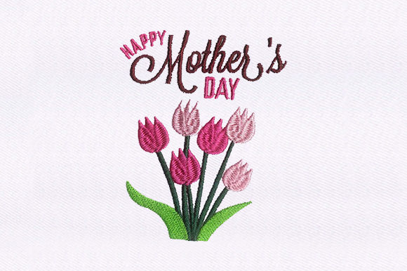 Flowers Mother’s Day Embroidery Design